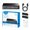 Sieťový switch Cudy GS1016 — 16-port Gigabit Ethernet (10/100/1000), 32 Gbit/s switching, racková montáž, AC napájaný