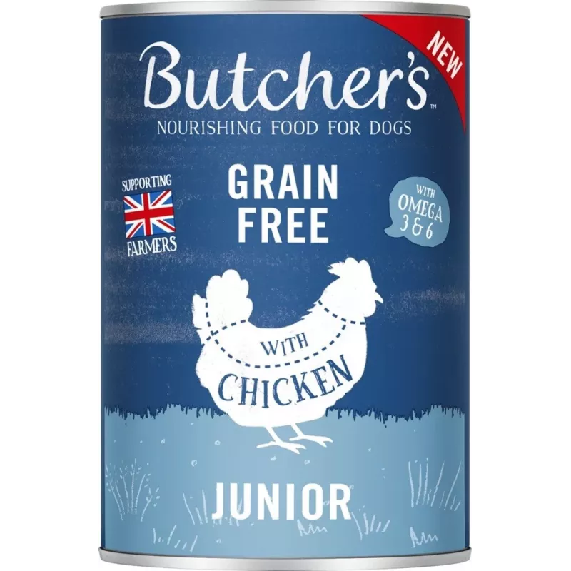 BUTCHER'S Original Junior Mega-Pack-Mix – mokré krmivo pre psov – 6 x 400 g