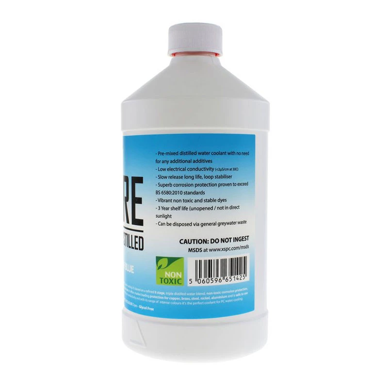 XSPC Pure Coolant 1 L — modrá UV reaktívna chladiaca kvapalina pre PC vodné chladenie