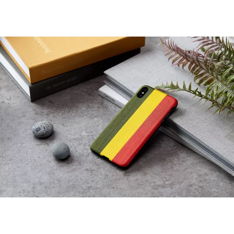 Puzdro na smartphone man and wood pre iPhone XS Max – model Reggae, čierna