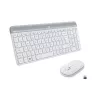 Logitech Slim Wireless Combo MK470 - sada klávesnica-myš - bezdrôtová - 2,4 GHz - španielska - Off-White (920-009199)