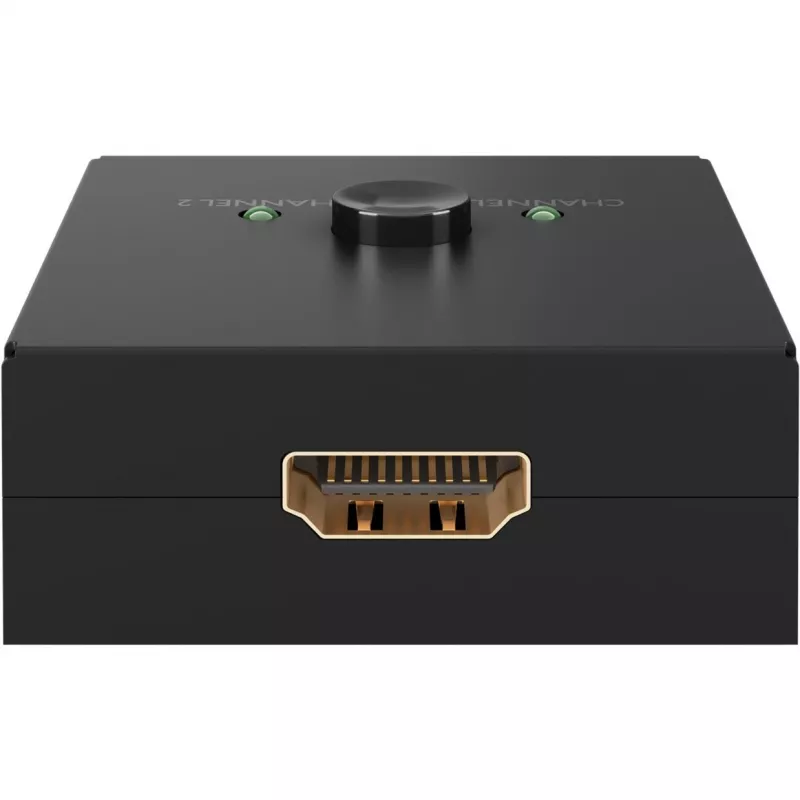 Goobay 58485 Manuálny prepínač HDMI 2 na 1, 4K 30 Hz, Čierny