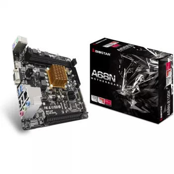 Biostar A68N-2100K - Základná doska - Mini-ITX - AMD E1 6010 - USB 3.2 Gen 1 - Gigabit LAN - Integrovaná grafika - HD Audio (8-kanálový)