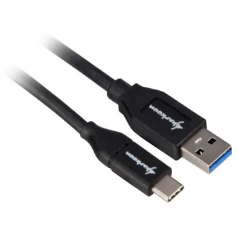 USB-3.2-Gen-2 kábel, USB-A konektor samec > USB-C konektor samec (čierna, 0,5 metra)