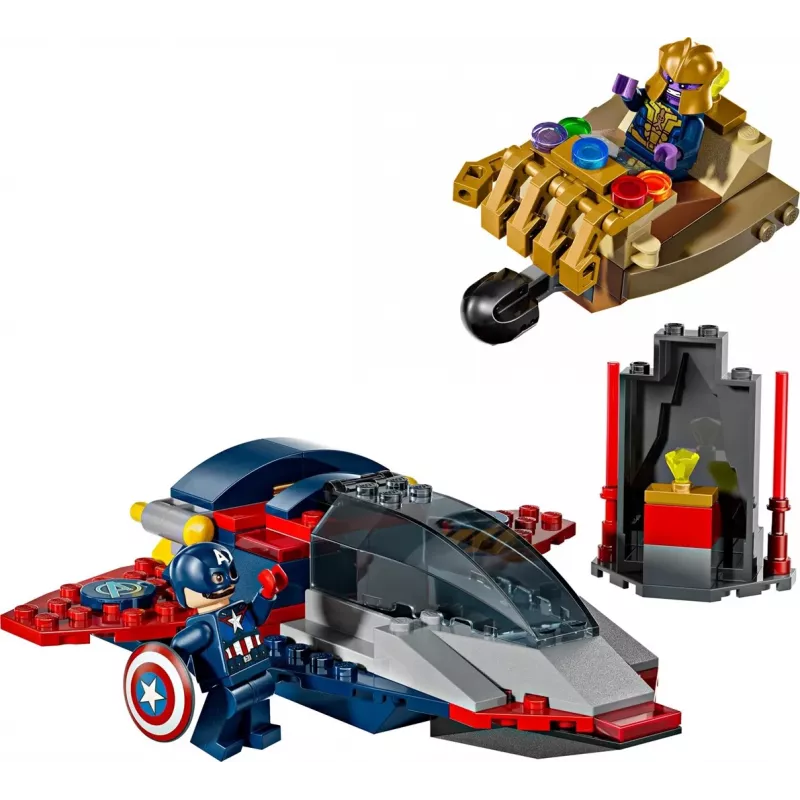 Stavebná sada LEGO Marvel Super Heroes Captain America Thanos 76319 — 107 dielov, 2 minifigúrky, vek 4+