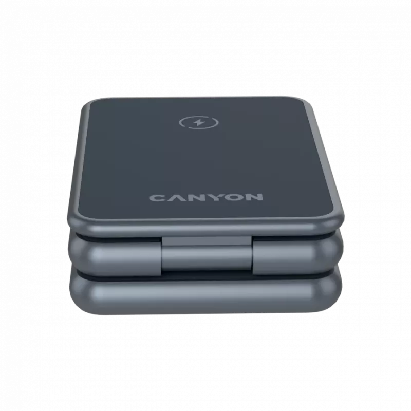 CANYON skladacia bezdrôtová nabíjačka OnCharge 309 15W 3v1 kovová