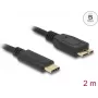 DeLOCK USB kábel USB 3.2 Gen 1 2m USB C Micro-USB B čierny
