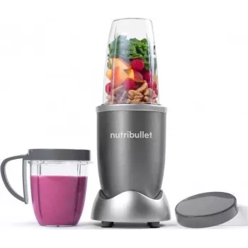 Mixér NUTRIBULLET NB606B 600W, Tritan nádoba 0,7L, 6 čepelí, 1 rýchlosť, 500ml pohár, sivá