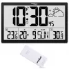 Nástenné hodiny GreenBlue GB218 — extra veľký LCD, meteorologická stanica, vnútorné/vonkajšie teploty, zobrazenie dátumu