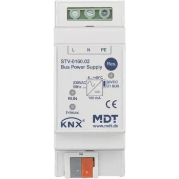 MDT STV-0160.02 napájanie zbernice, 2TE, REG, 160mA (STV-0160.02)