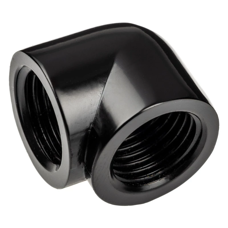 Alphacool Eiszapfen 17588 20 mm 90° adaptér v tvare L G1/4 vnútorný závit na G1/4 vnútorný závit, čierny