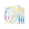 Ventilátor počítačovej skrine DeepCool FL12 SE WH 12 cm biely 3 kusy