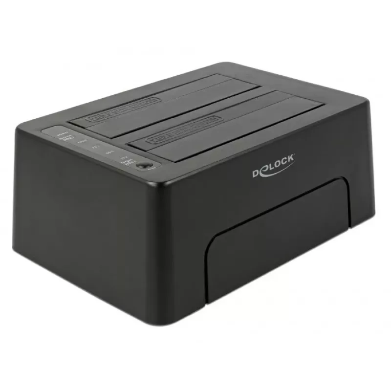 DeLOCK - dokovacia stanica pre HDD pozície: 2 - SATA 6Gb/s - 6 Gbit/s - USB 3,1 (Gen 2) - čierna (63957)