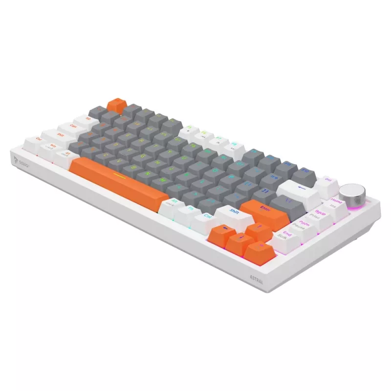 Savio ASTRAL WHITE JADE 3 COLOURS klávesnica Gaming USB QWERTY US International