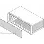 Schroff 20850136 netienený predný panel pre rám skrinky, 3U, 63 HP