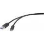 Renkforce RF-4536470 USB kábel 0,15 m USB 3.2 Gen 1 (3.1 Gen 1) USB A USB C čierny (RF-4536470)