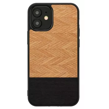 Ochranné puzdro Man and Wood pre iPhone 12 mini Herringbone Nero čierna