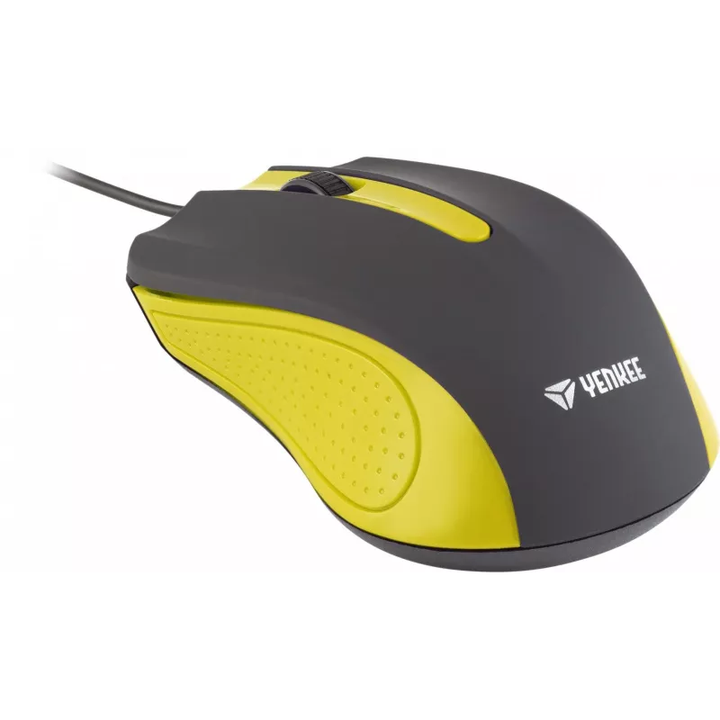 USB káblová myš, 3 tlačidlá, pogumovaný povrch
