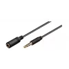 Wentronic Goobay 3,5 mm predlžovací kábel pre slúchadlá, čierny, 5 m - jack 3,5 mm konektor samec (3-pólový, stereo) > jack 3,5 mm konektor samica (3-pólový, stereo) (97122)