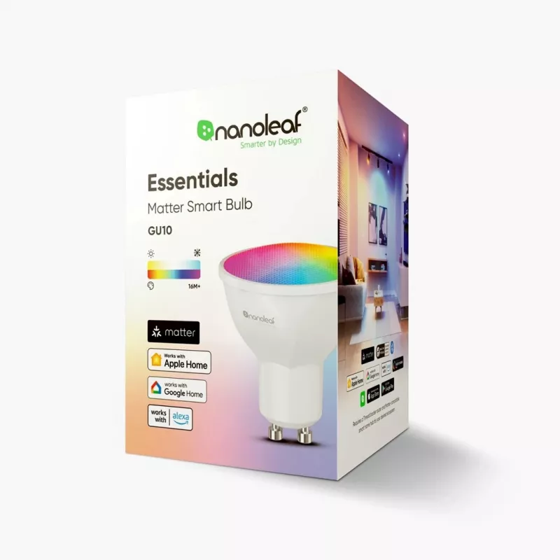 Smart žiarovka Nanoleaf Essentials NF080B02-1GU10 Wi-Fi 5 W biela
