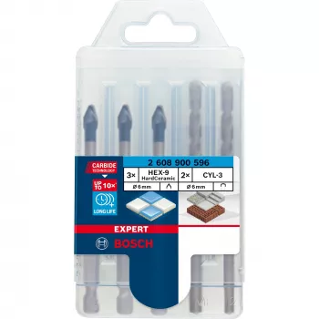 Bosch EXPERT HEX-9 HardCeramic sada vrtákov 5 kusov