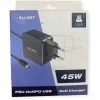 Napájací zdroj ALLNET PSU-GaNPD-USB-F1C-45W 45W USB-C PD nabíjačka s 2 m káblom a EU konektorom