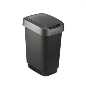 Rotho Twist otočný odpadkový kôš 25 l, strieborný