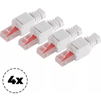 Sieťový konektor ShiverPeaks 75011-4 Cat. 6 bez nástroja RJ45 konektor, 8P8C