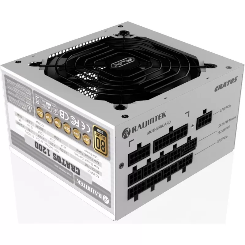 CRATOS 1000 biela, PC napájací zdroj biela, cable management, 1000 W