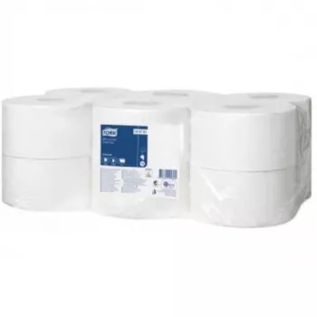 Toaletný papier Tork Universal Mini Jumbo T2, 1-vrstvový, 240 m, recyklovaný tissue, sivý, 12 kusov