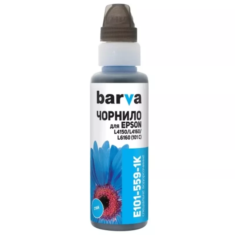 Kompatibilná Barva Epson 101 C (C13T03V24A) (E101-559-1K) fľaša na doplnenie atramentu, azúrová