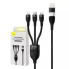 USB kábel Baseus CASS030101 1,2 m USB-A/USB-C USB-C/Micro-USB-B/Lightning čierny