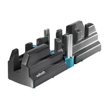 Pokosový a uhlový box Wolfcraft 6948200 — pokosové vedenie, rozsah merania 85–180°, pre dosky do 3 cm, čierny