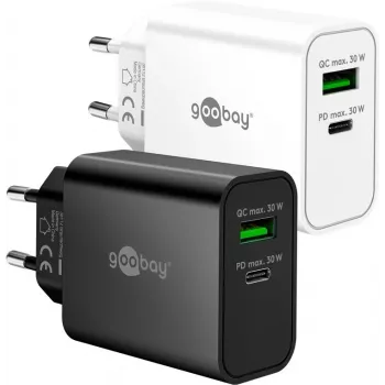 Goobay USB-C PD GaN Dual-Fast Charger (30 W) biely (75336)