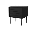 Cama nočný stolík, 2 ks CORTINA 45x40x51 čierny