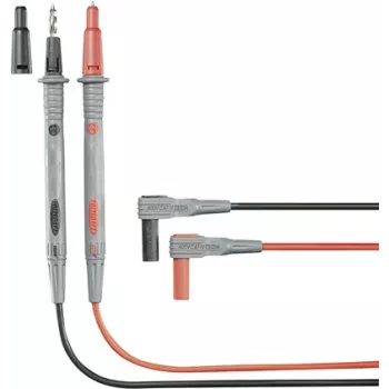 Sada testovacích vodičov Voltcraft MS-4P — 1,20 m, čierno-červené izolované vodiče