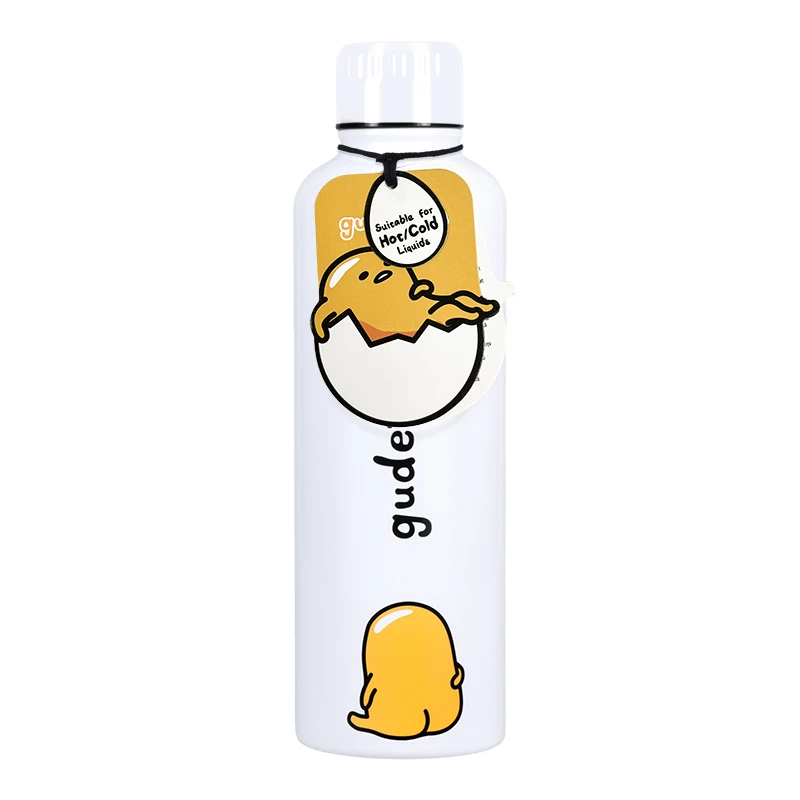 Kovová fľaša na pitie Paladone Gudetama — izolovaná nerezová fľaša s dizajnom postavičky