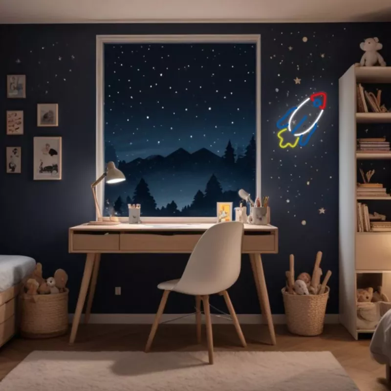 LED neónové svetlo MANTA SNL91MT štýl RAKETA – dekoratívny LED neónový panel, model SNL91MT