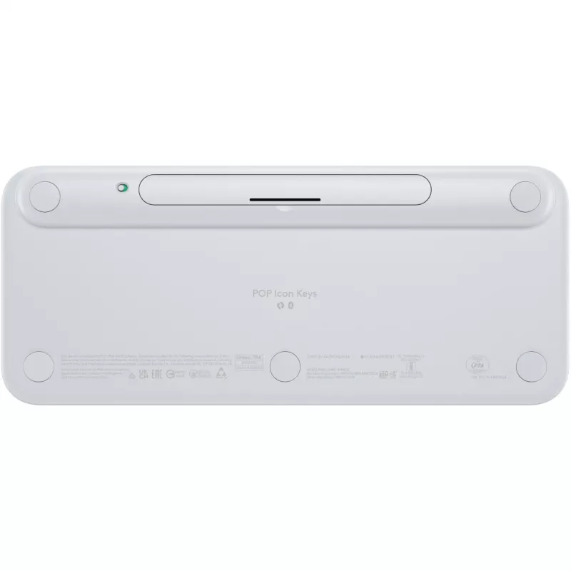 Logitech POP Icon Keys – klávesnica – bezdrôtová – Bluetooth LE – QWERTY – US International – Off White, oranžová (920-013072)