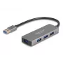 DeLOCK 63171 USB Hub 3.2 Gen 1 Type-A 5000 Mbit/s sivý