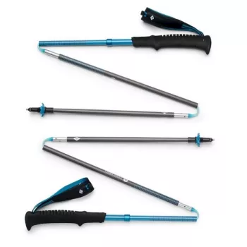 DIAMOND čierne DISTANCE CARBON TREKKING POLES, 125CM - DESERT SKY