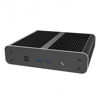 Počítačová skriňa Akasa Euler CTX bezventilátorová Mini skriňa Thin Mini-ITX – čierna