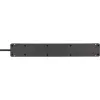 Predlžovací prívod Brennenstuhl Bremounta, 5 zásuviek, 2x USB-C, 3 m, čierny