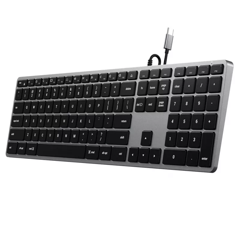 Satechi tenká W3 klávesnica USB-C s numerickým blokom (Space Grey)