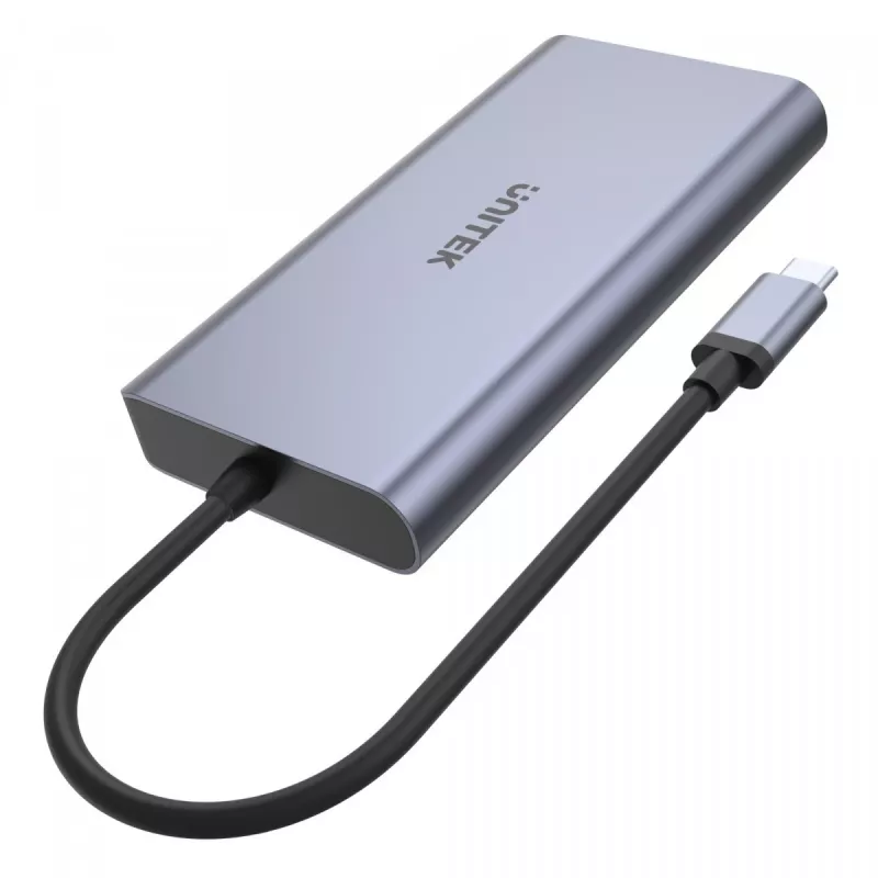 Hub UNITEK uHUB S7 USB 3.2 Gen 1 Type-C sivý
