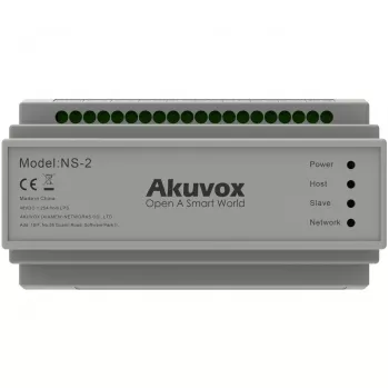 Akuvox NS-2 sieťový switch Fast Ethernet (10/100) DIN lišta sivá