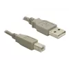 USB kábel DeLOCK 82216 USB 2.0 3 m USB A USB B sivý