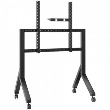 Mobilný TV stojan ONKRON TS2081-B pre 70–110 palcové televízory, čierny, pojazdný oceľový podlahový držiak, nosnosť 125 kg, VESA 200x200–1000x800