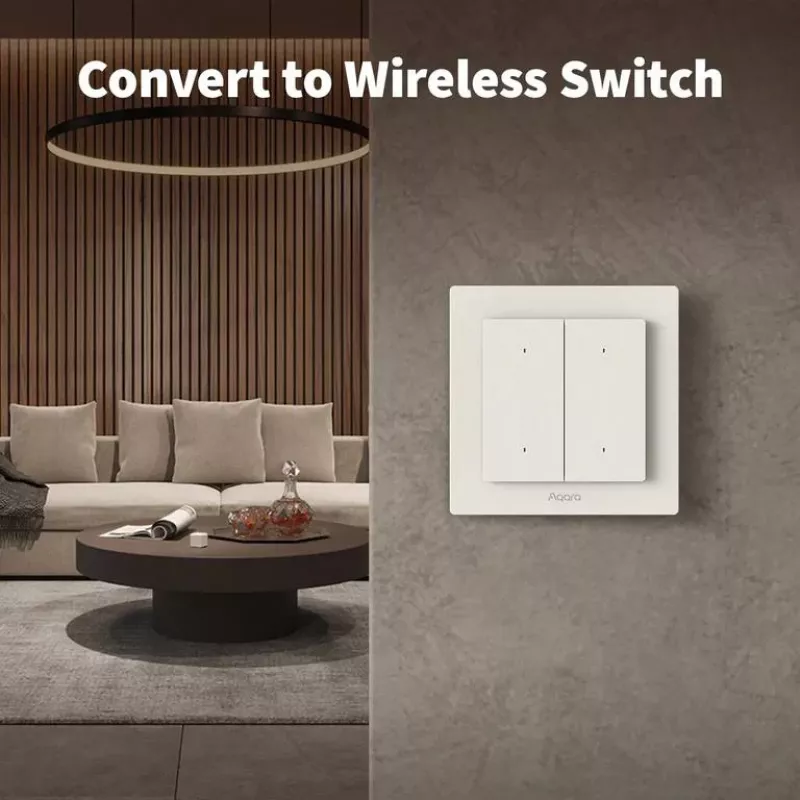 AQARA svetelný vypínač H2 EU (4 tlačidlá, 2 kanály) (WS-K08D) – Zigbee a Thread nástenný vypínač s 2 relé