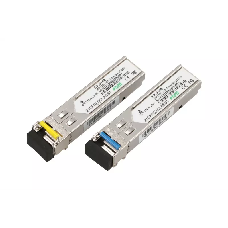 SFP WDM modulový pár Extralink 1,25G 1310/1550nm Singlemode 3km LC DOM